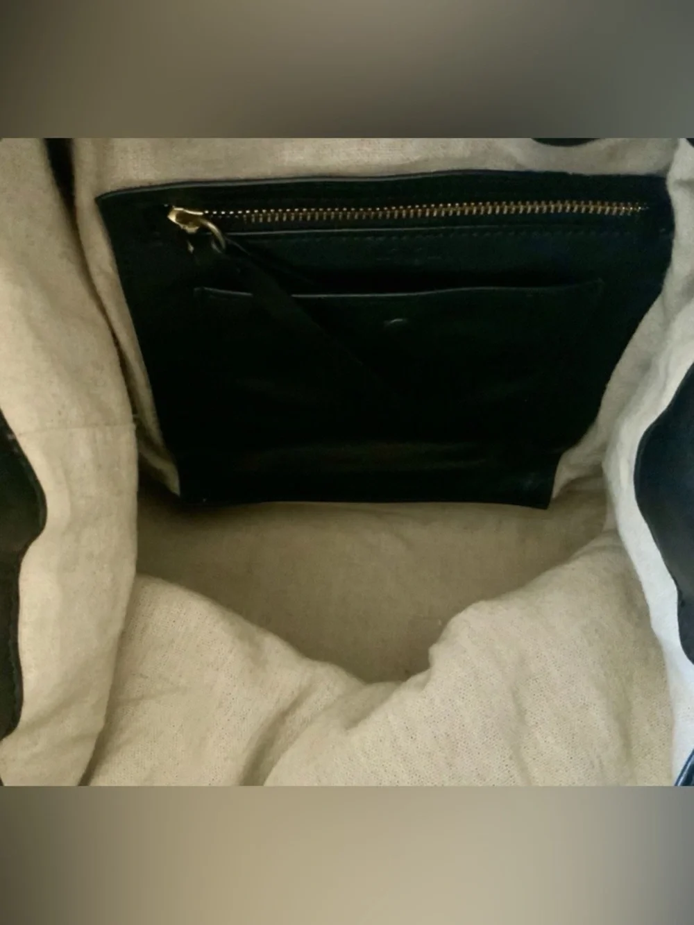 TORY BURCH RARE SAVORA TWEED & LEATHER BUCKET/BACKPACK DRAWSTRING BAG - Picture 10 of 11